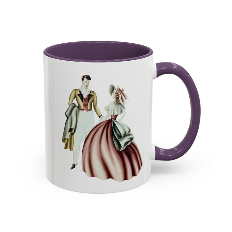 Vintage Romantic Portrait Mug - Couple Facing | 1940s Turner Art