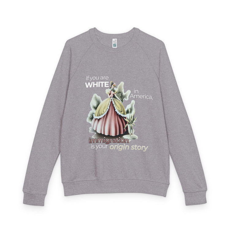 "If You Are White in America, Immigration Is Your Origin Story" Vintage Portrait Crewneck