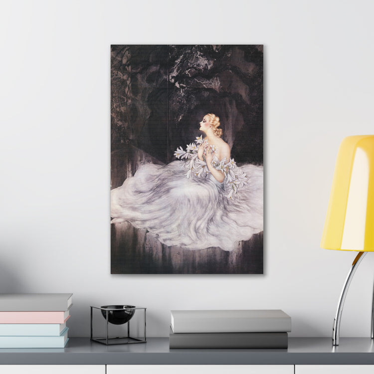 Lilies by Louis Icart | Museum-Quality Canvas Print | Art Deco Wall Art