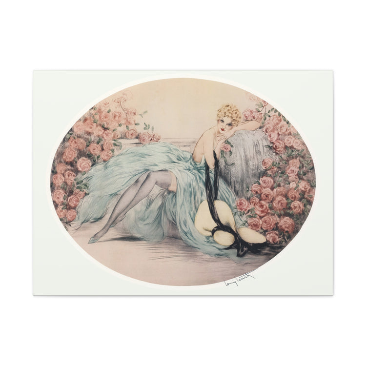 La Belle Rose by Louis Icart | Museum-Quality Canvas Print | Art Deco Wall Art