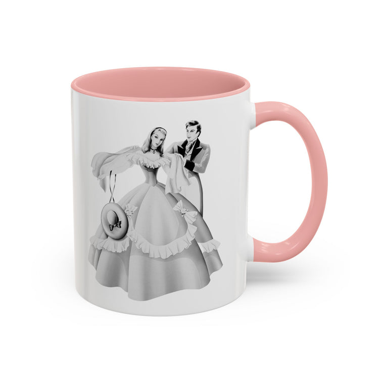 Vintage Romantic Portrait Mug - Couples with "Lady in Pink" | 1940s Turner Art