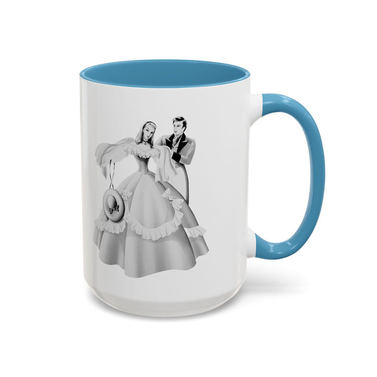 Vintage Romantic Portrait Mug - Couples with "Lady in Pink" | 1940s Turner Art