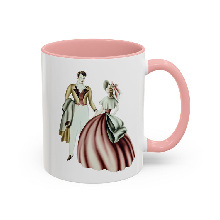Vintage Romantic Portrait Mug - Couple Facing | 1940s Turner Art