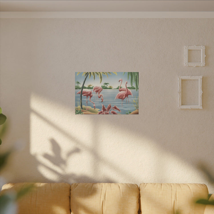 Turner Flamingo Canvas | A.T. Toran 1950s Print Reproduction | Stretched Matte Canvas
