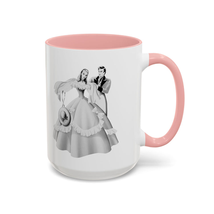Vintage Romantic Portrait Mug - Couples with "Lady in Pink" | 1940s Turner Art