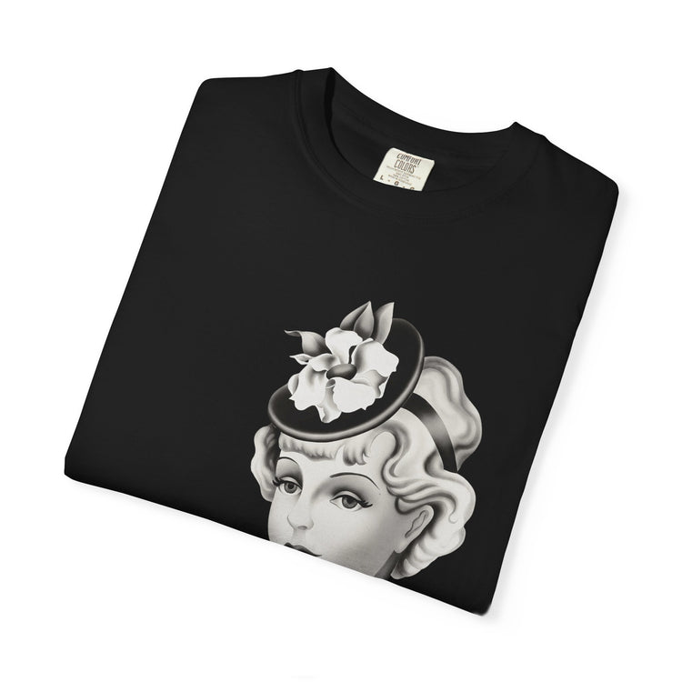 "Femme is Not Fragile" Vintage Portrait Tee | Queer Femme Pride | Garment-Dyed Heavyweight Crewneck