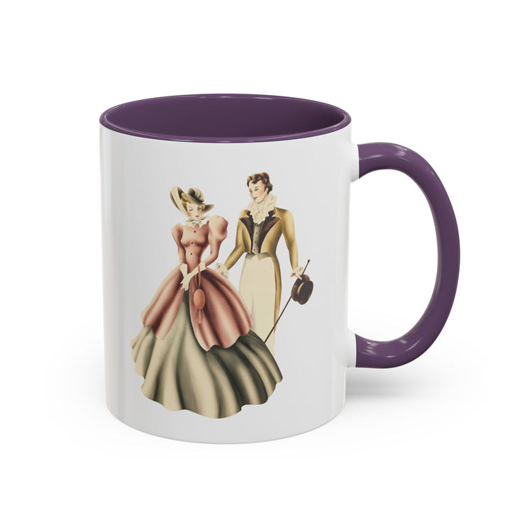 Vintage Romantic Portrait Mug - Couple Walking | 1940s Turner Art