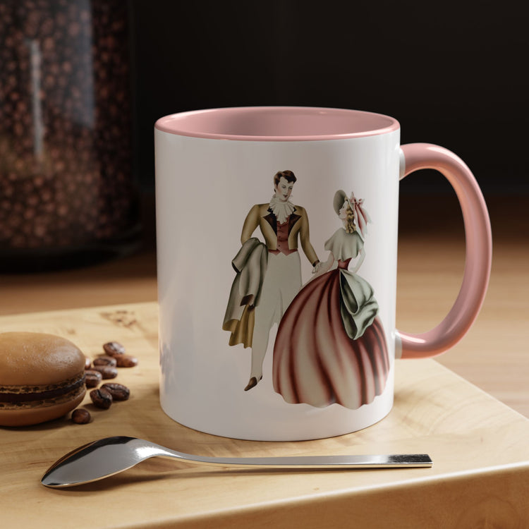 Vintage Romantic Portrait Mug - Couple Facing | 1940s Turner Art