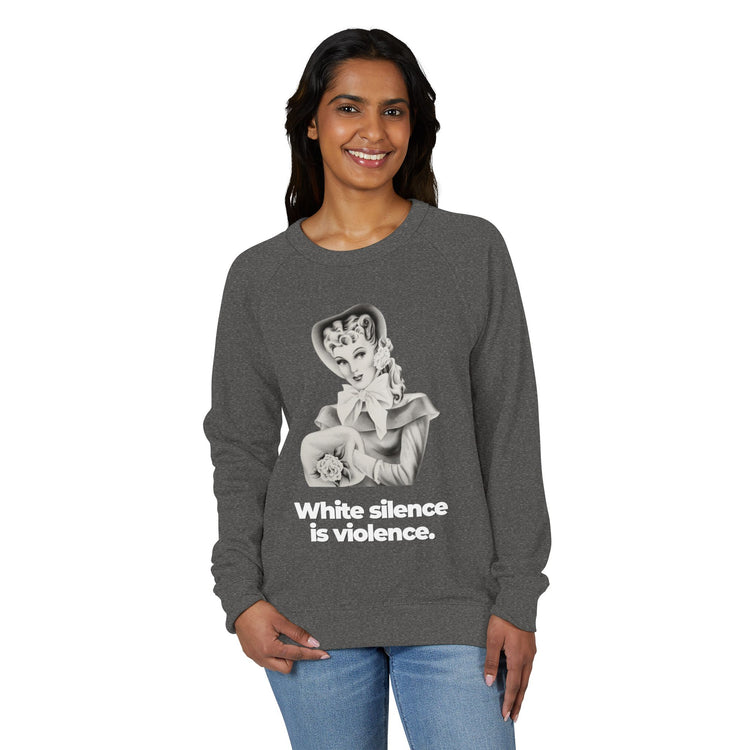"White Silence is Violence" Vintage Portrait Crewneck | Activist Apparel | Sweatshirt