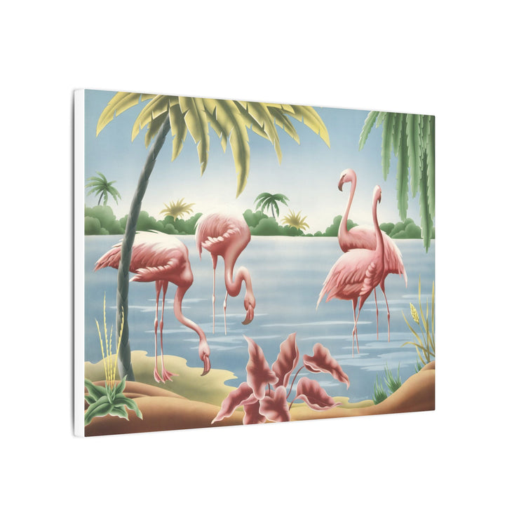 Turner Flamingo Canvas | A.T. Toran 1950s Print Reproduction | Stretched Matte Canvas
