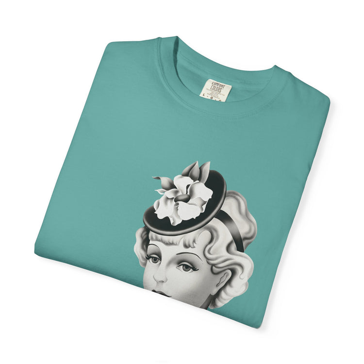 "Femme is Not Fragile" Vintage Portrait Tee | Queer Femme Pride | Garment-Dyed Heavyweight Crewneck