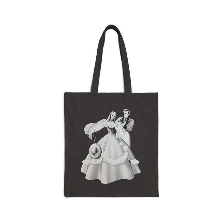 Vintage Romantic Portrait Tote Bag - Couple with "Lady in Pink" | 1940s Turner Art