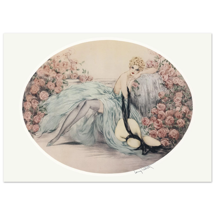 La Belle Rose by Louis Icart | Fine Art Poster | Art Deco Wall Art