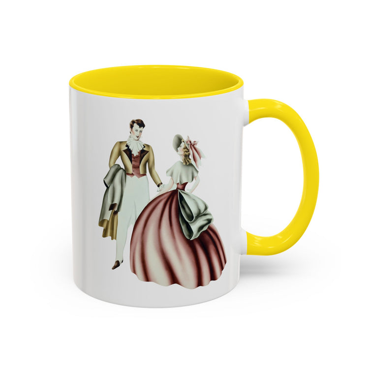 Vintage Romantic Portrait Mug - Couple Facing | 1940s Turner Art