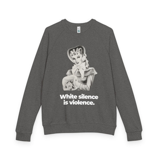 "White Silence is Violence" Vintage Portrait Crewneck | Activist Apparel | Sweatshirt