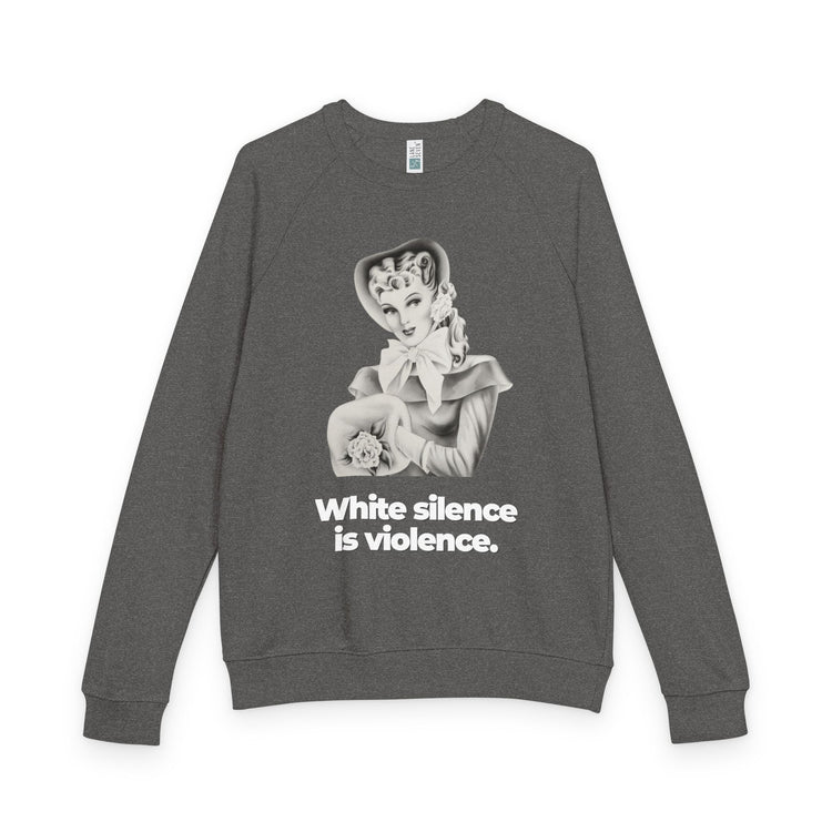 "White Silence is Violence" Vintage Portrait Crewneck | Activist Apparel | Sweatshirt