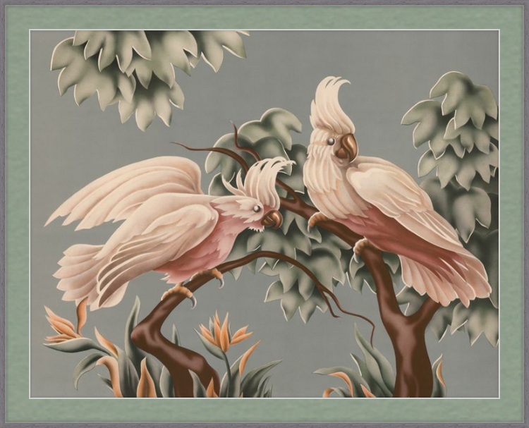 Custom Framed Turner White Cockatoos | Premium Giclee Print | Vintage Bird Lithograph