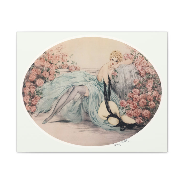 La Belle Rose by Louis Icart | Museum-Quality Canvas Print | Art Deco Wall Art