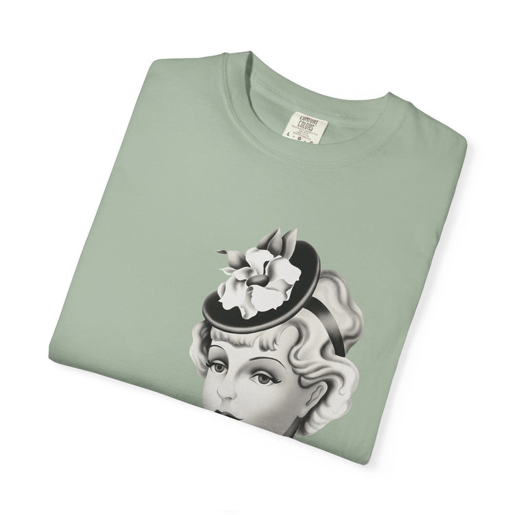 "Femme is Not Fragile" Vintage Portrait Tee | Queer Femme Pride | Garment-Dyed Heavyweight Crewneck