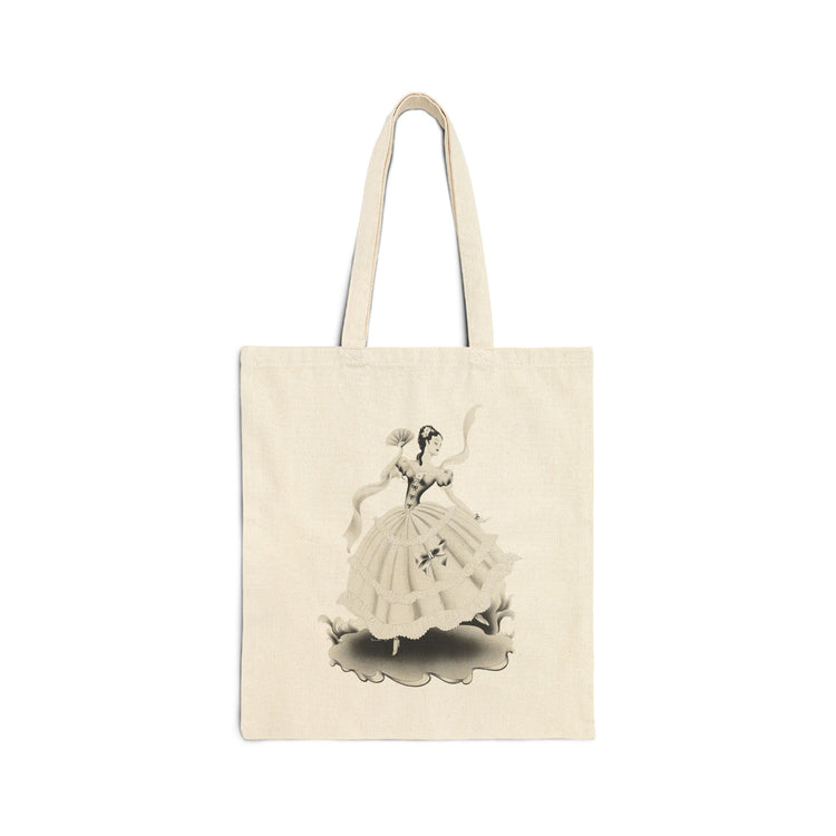 Vintage Romantic Portrait Tote Bag - Lady Dancing | 1940s Turner Art