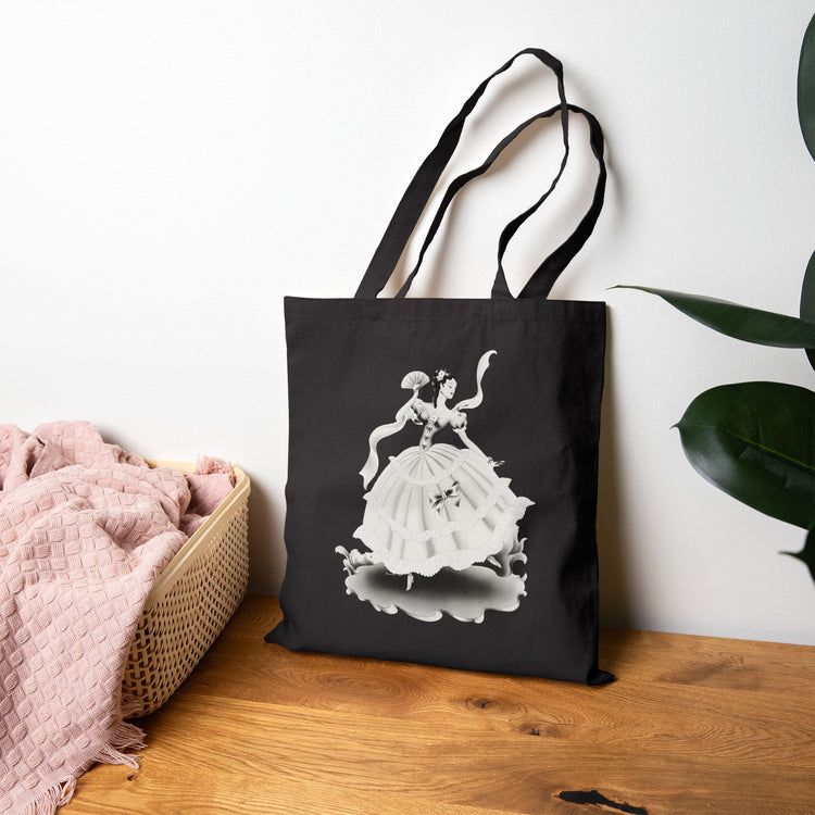 Vintage Romantic Portrait Tote Bag - Lady Dancing | 1940s Turner Art