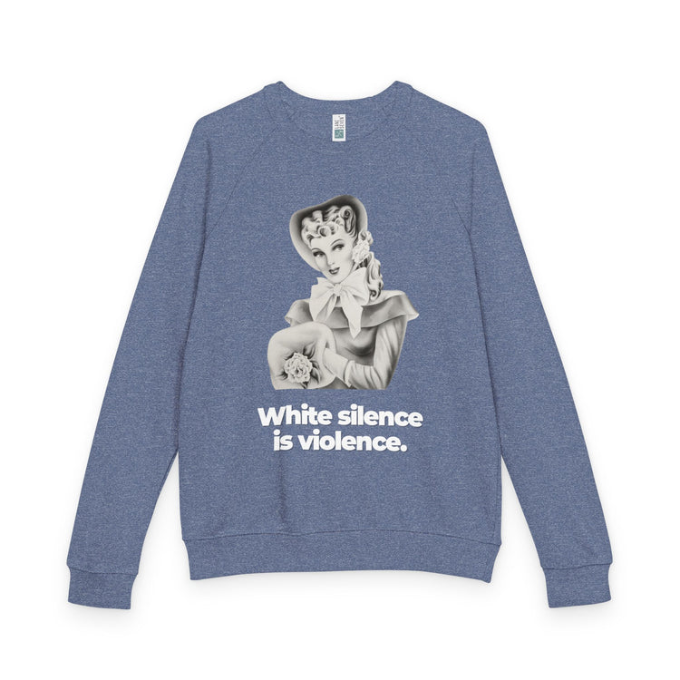 "White Silence is Violence" Vintage Portrait Crewneck | Activist Apparel | Sweatshirt