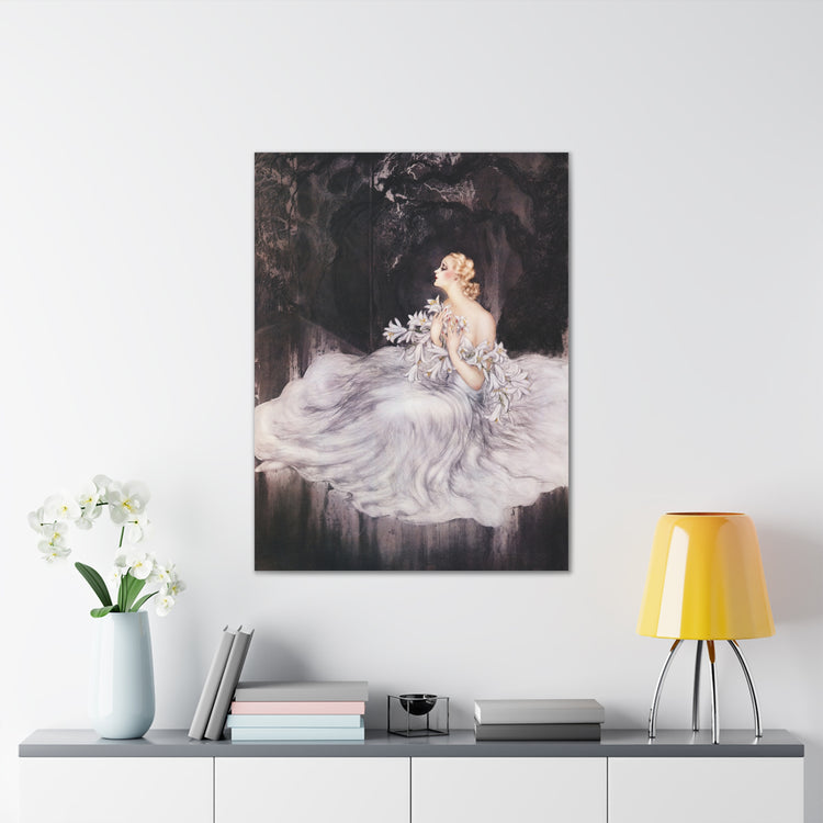 Lilies by Louis Icart | Museum-Quality Canvas Print | Art Deco Wall Art