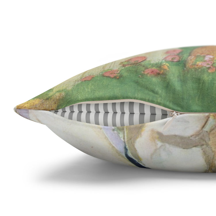 See Saw by Albert Hencke | Vintage Nursery Illustration | Faux Suede Pillowcase
