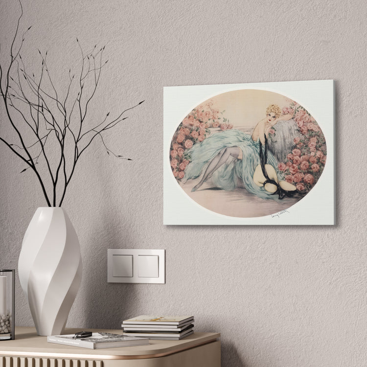 La Belle Rose by Louis Icart | Museum-Quality Canvas Print | Art Deco Wall Art