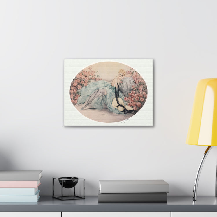 La Belle Rose by Louis Icart | Museum-Quality Canvas Print | Art Deco Wall Art