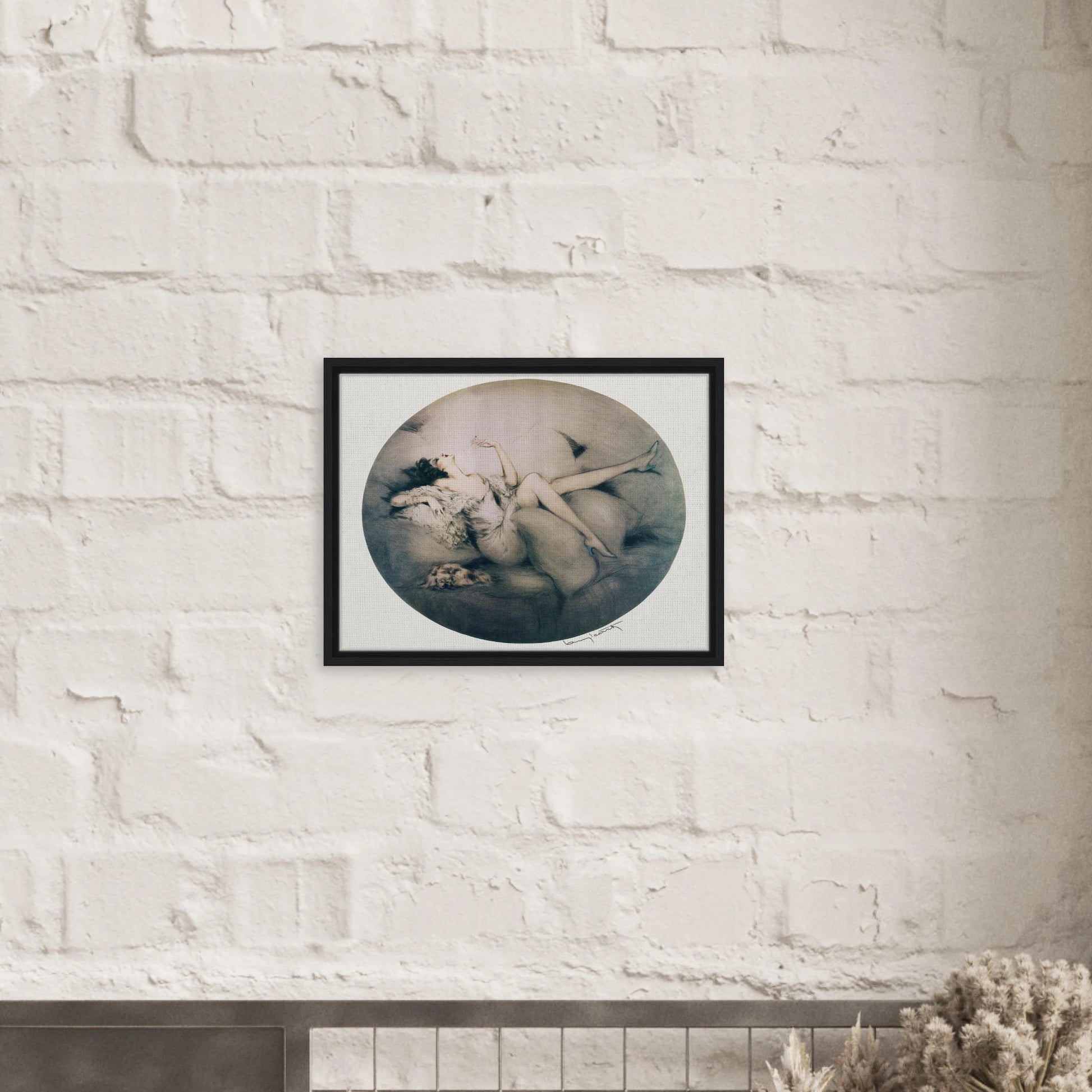 Cigarette Memories by Louis Icart | Framed Canvas Print | Art Deco Wall Art