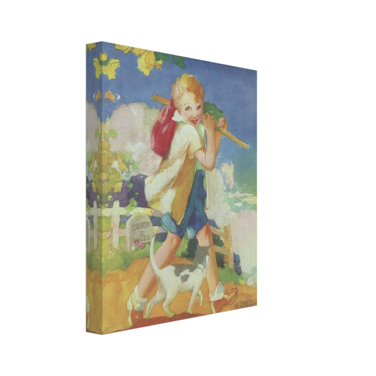 Dick Whittington by Albert Hencke | Vintage Nursery Art Print | Canvas Print