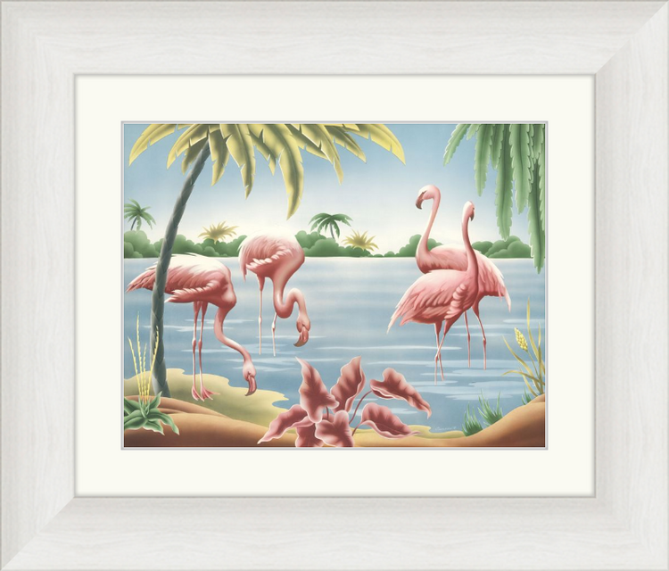 Custom Framed Turner Flamingo | Premium Giclee Print | Vintage Bird Lithograph