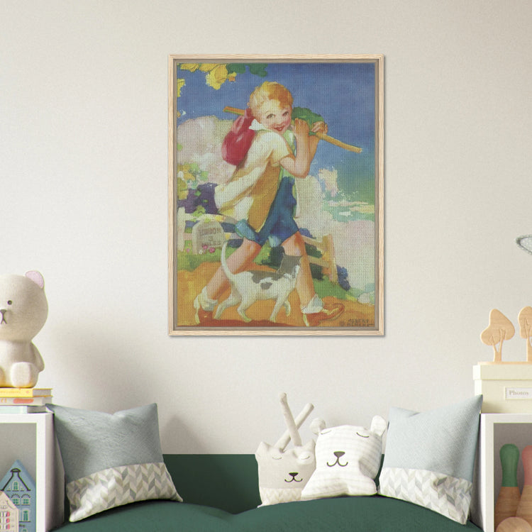 Dick Whittington by Albert Hencke | Vintage Nursery Art Print | Framed Canvas