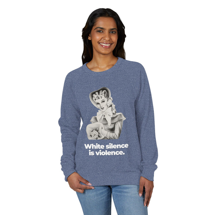"White Silence is Violence" Vintage Portrait Crewneck | Activist Apparel | Sweatshirt