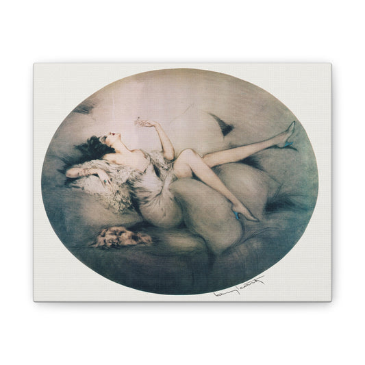 Cigarette Memories by Louis Icart | Museum-Quality Canvas Print | Art Deco Wall Art