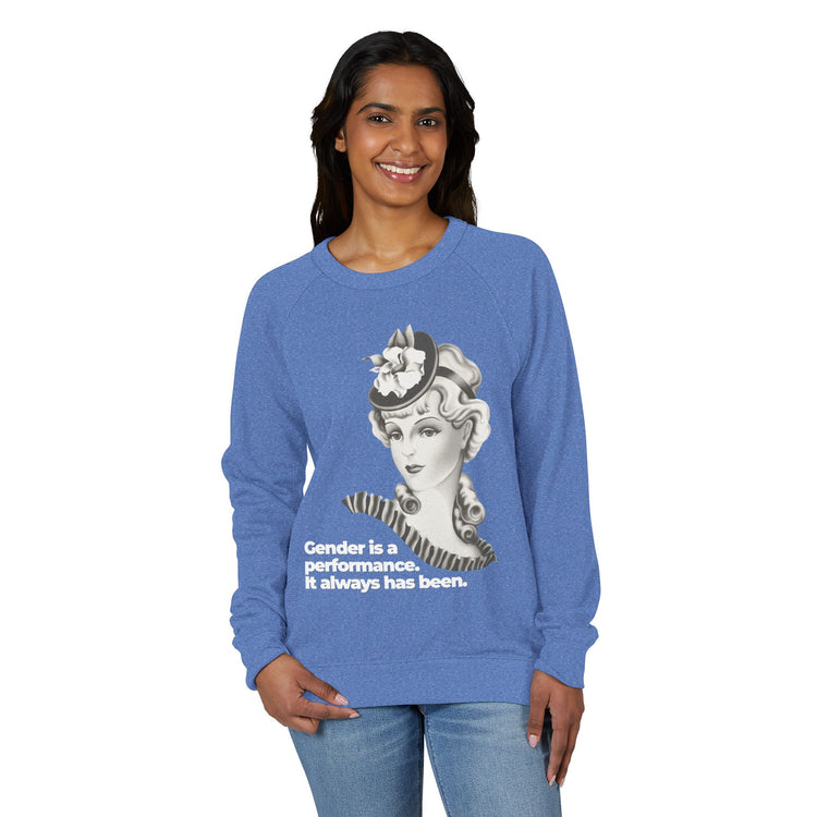 "Gender is a Performance" Vintage Portrait Crewneck | Trans History | Sweatshirt