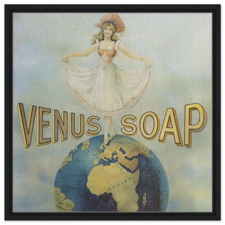 Venus Soap | Framed Canvas Print | Vintage Advertising Art