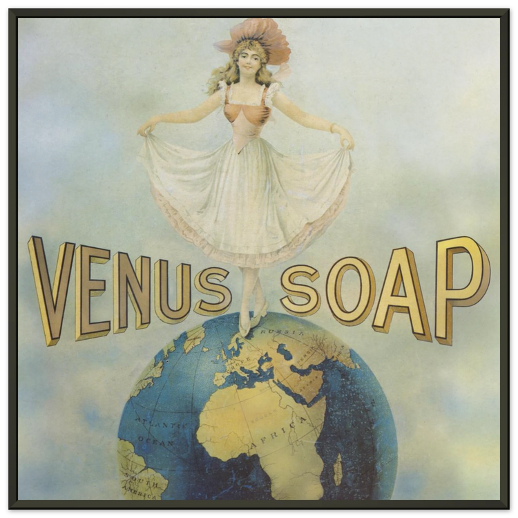 Venus Soap | Metal Framed Poster | Vintage Advertising Art