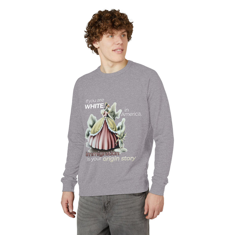 "If You Are White in America, Immigration Is Your Origin Story" Vintage Portrait Crewneck