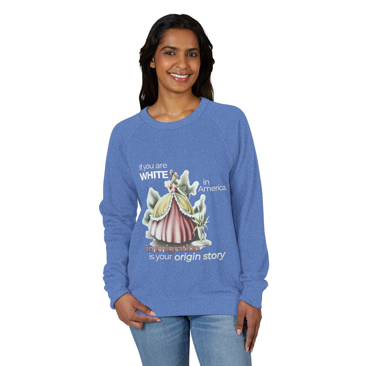 "If You Are White in America, Immigration Is Your Origin Story" Vintage Portrait Crewneck