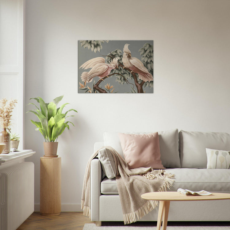 Turner White Cockatoos Wrap-Around Canvas Print | Vintage Tropical Bird Wall Art