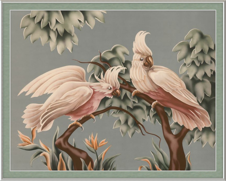 Custom Framed Turner White Cockatoos | Premium Giclee Print | Vintage Bird Lithograph