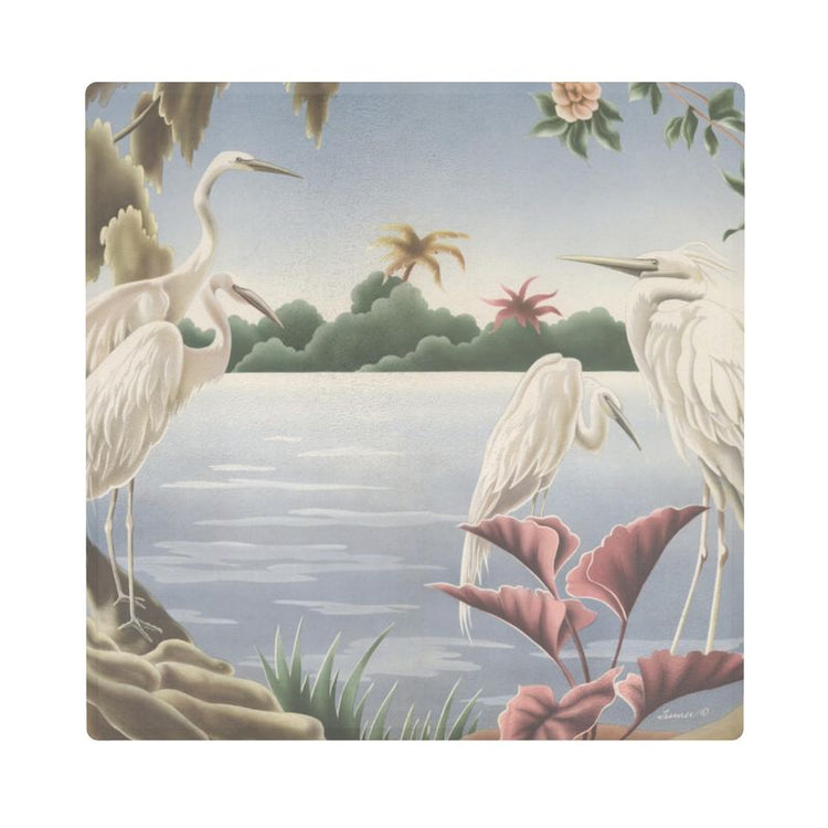 Turner Birds Ceramic Coaster Set (4pc) | Print-on-Demand Decorative Coasters