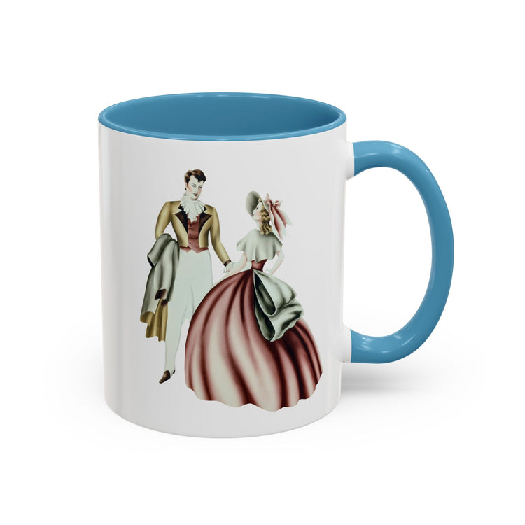 Vintage Romantic Portrait Mug - Couple Facing | 1940s Turner Art