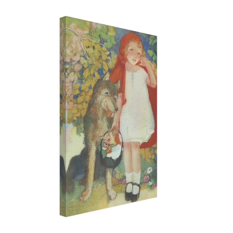 Red Riding Hood by Albert Hencke | Vintage Nursery Art Print | Canvas Print