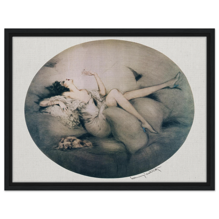 Cigarette Memories by Louis Icart | Framed Canvas Print | Art Deco Wall Art