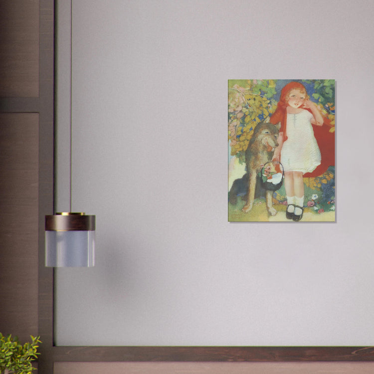 Red Riding Hood by Albert Hencke | Vintage Nursery Art Print | Canvas Print