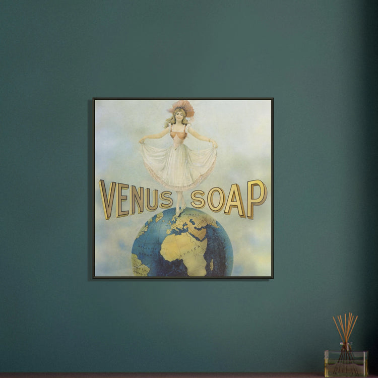 Venus Soap | Metal Framed Poster | Vintage Advertising Art