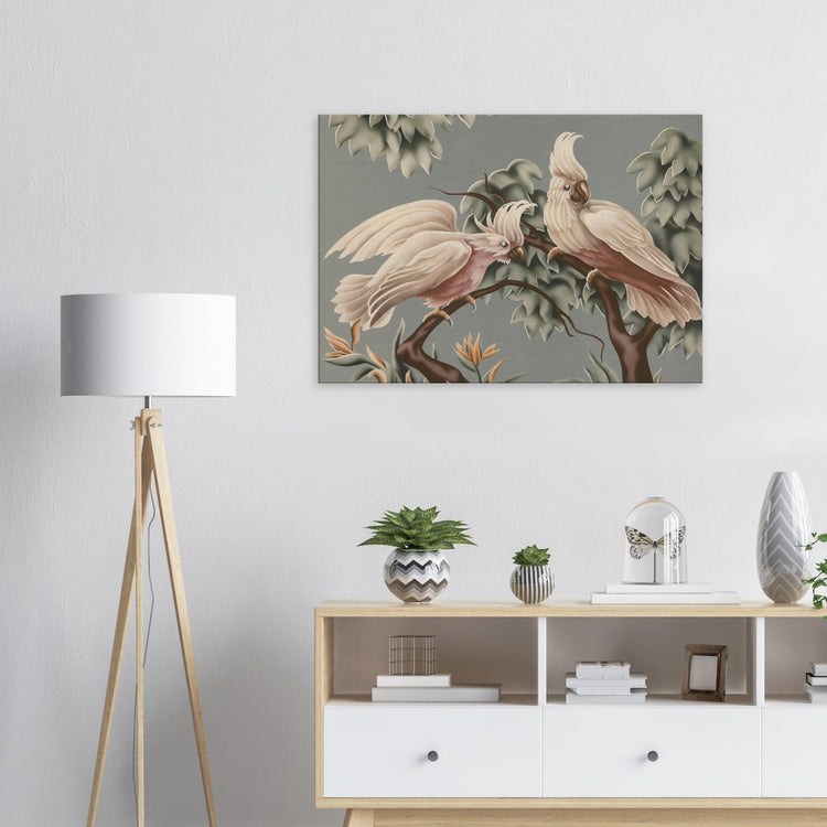 Turner White Cockatoos Wrap-Around Canvas Print | Vintage Tropical Bird Wall Art